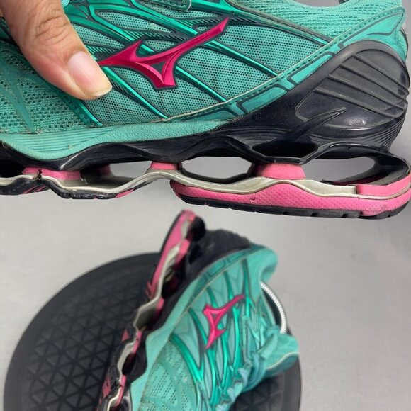 Mizuno  Wave Prophecy 7 Running Shoe Green Womens Size 9.5 - Picture 9 of 12